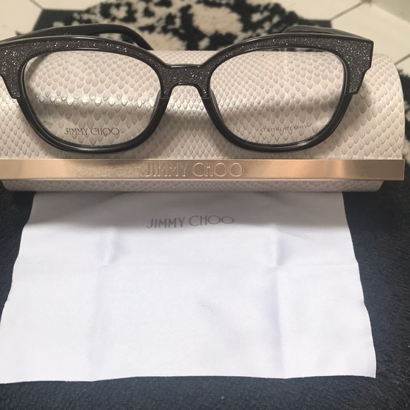 JimmyChoo Eyeglasses NWOT w/ Case & cleaning cloth - Picture 6 of 8